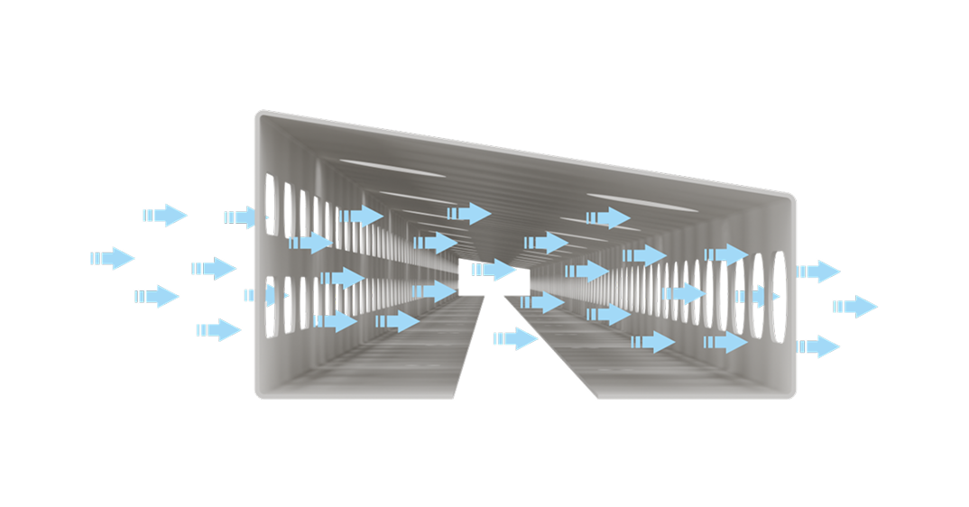 Listwa startowa wentylacyjna przepływ powietrza