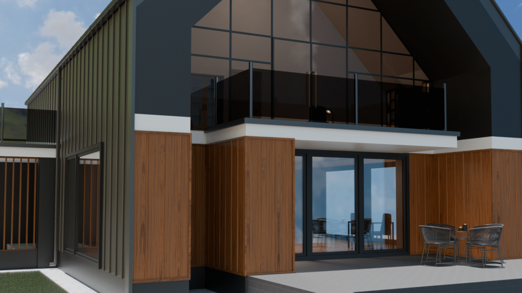 Blacha drewnopodobna elewacja